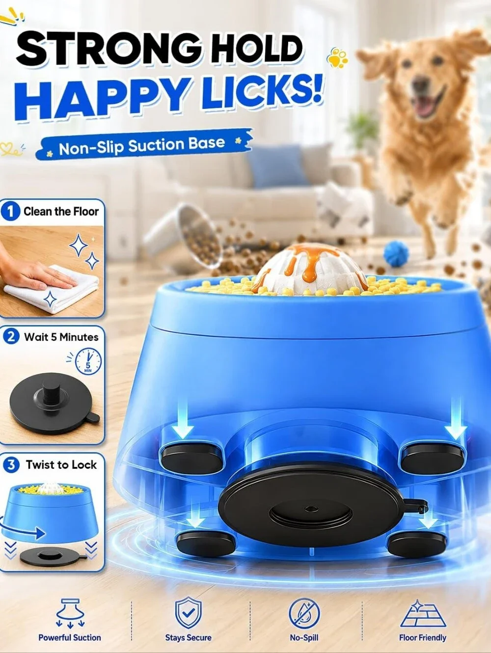 New Interactive Slow Feeder & Lick Bowl for Dogs & Cats – Enrichment Feeding Toy